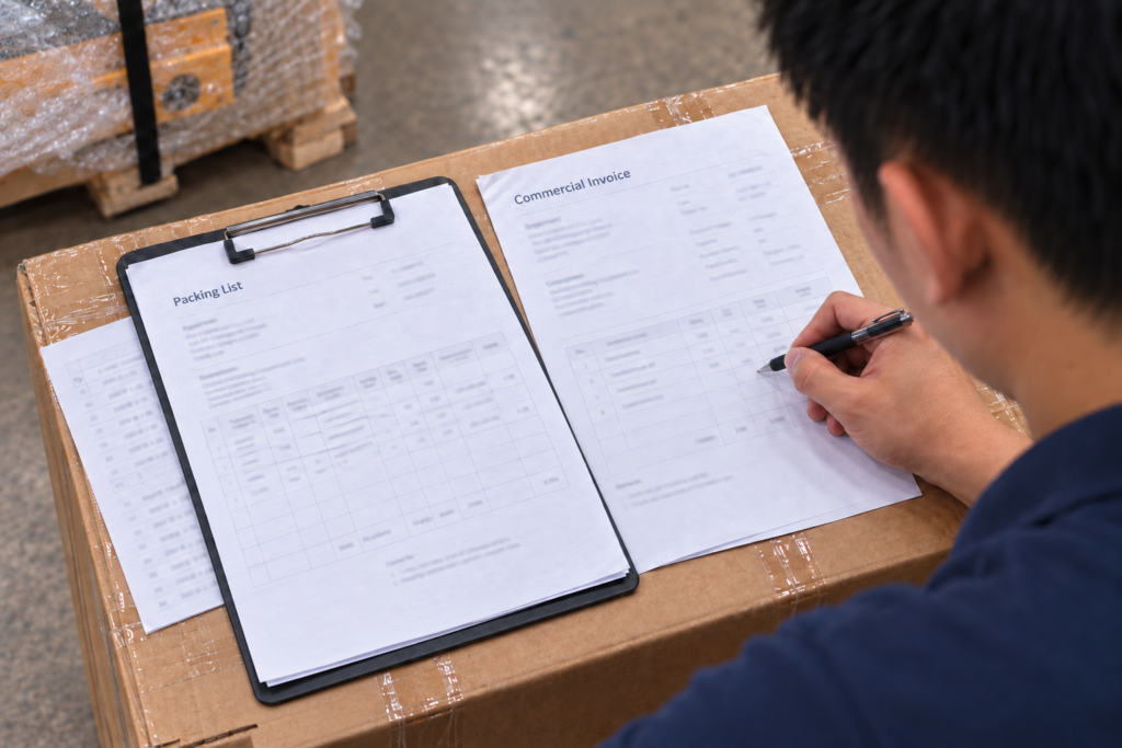 Checking printed shipment documents